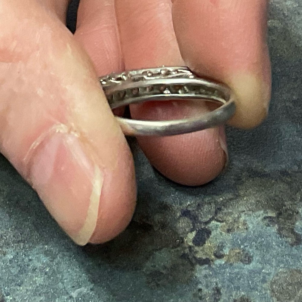 Sterling Silver Stackable Ring With Either Cz’s O… - image 5